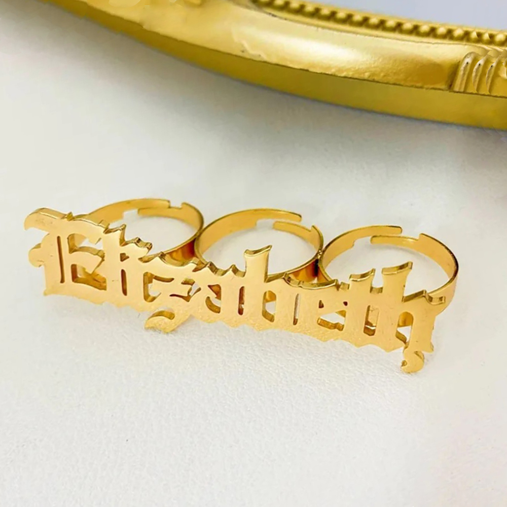 Custom Name Ring Women Knuckle - огляд і ціна Statement Cocktail Ring