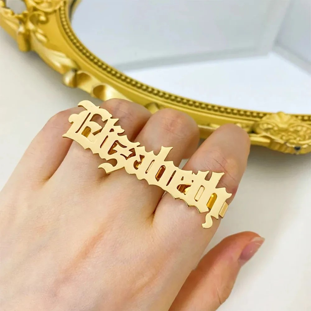 Custom Name Ring Women Knuckle - огляд і ціна Statement Cocktail Ring