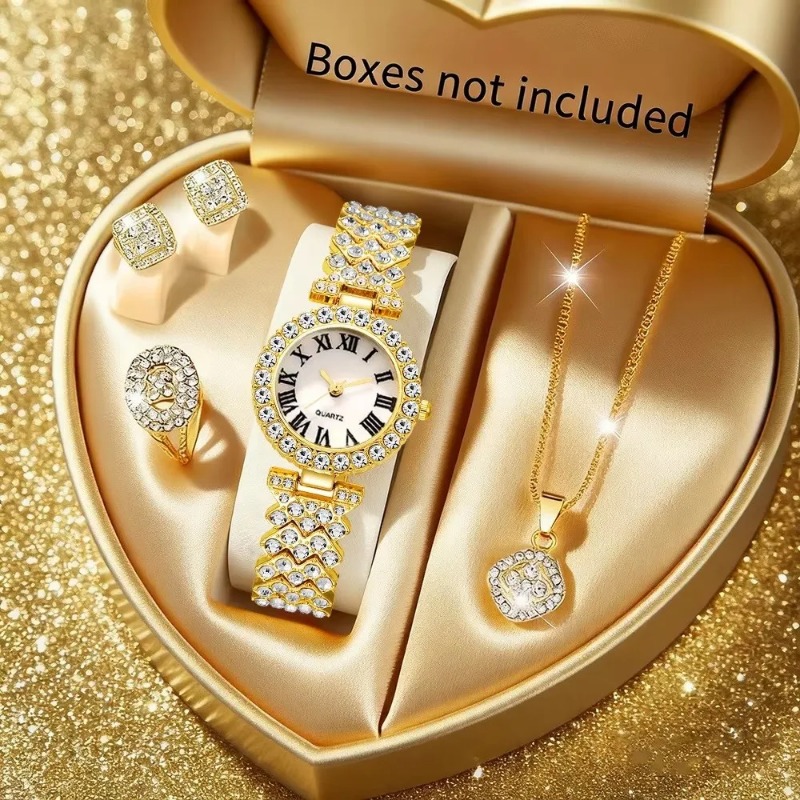 5PCS Luxury Rhinestone Women's - огляд і ціна Jewelry Watches Luxury