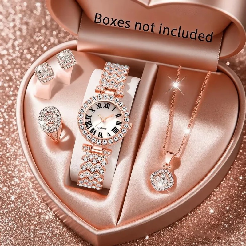 5PCS Luxury Rhinestone Women's - огляд і ціна Jewelry Watches Luxury