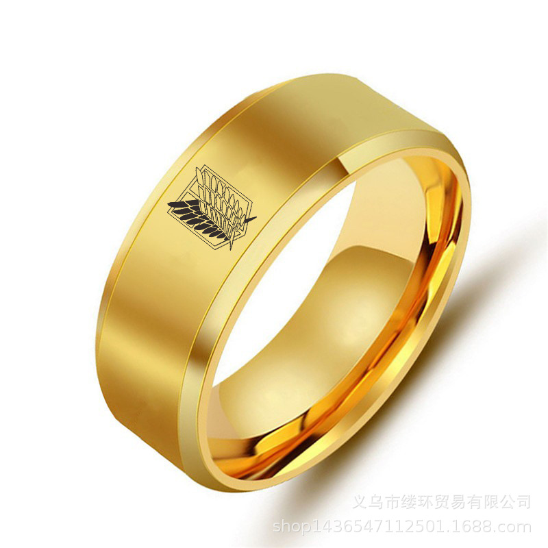 5 colors Attack on Titan Black - огляд і ціна Titanium Steel Ring