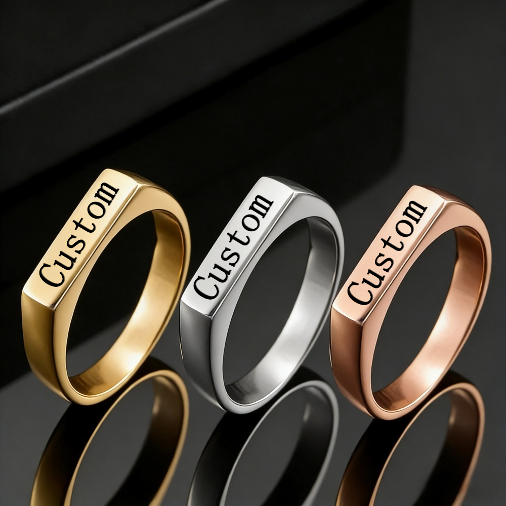Customized Engrave Name Photo  - огляд і ціна Statement Cocktail Ring