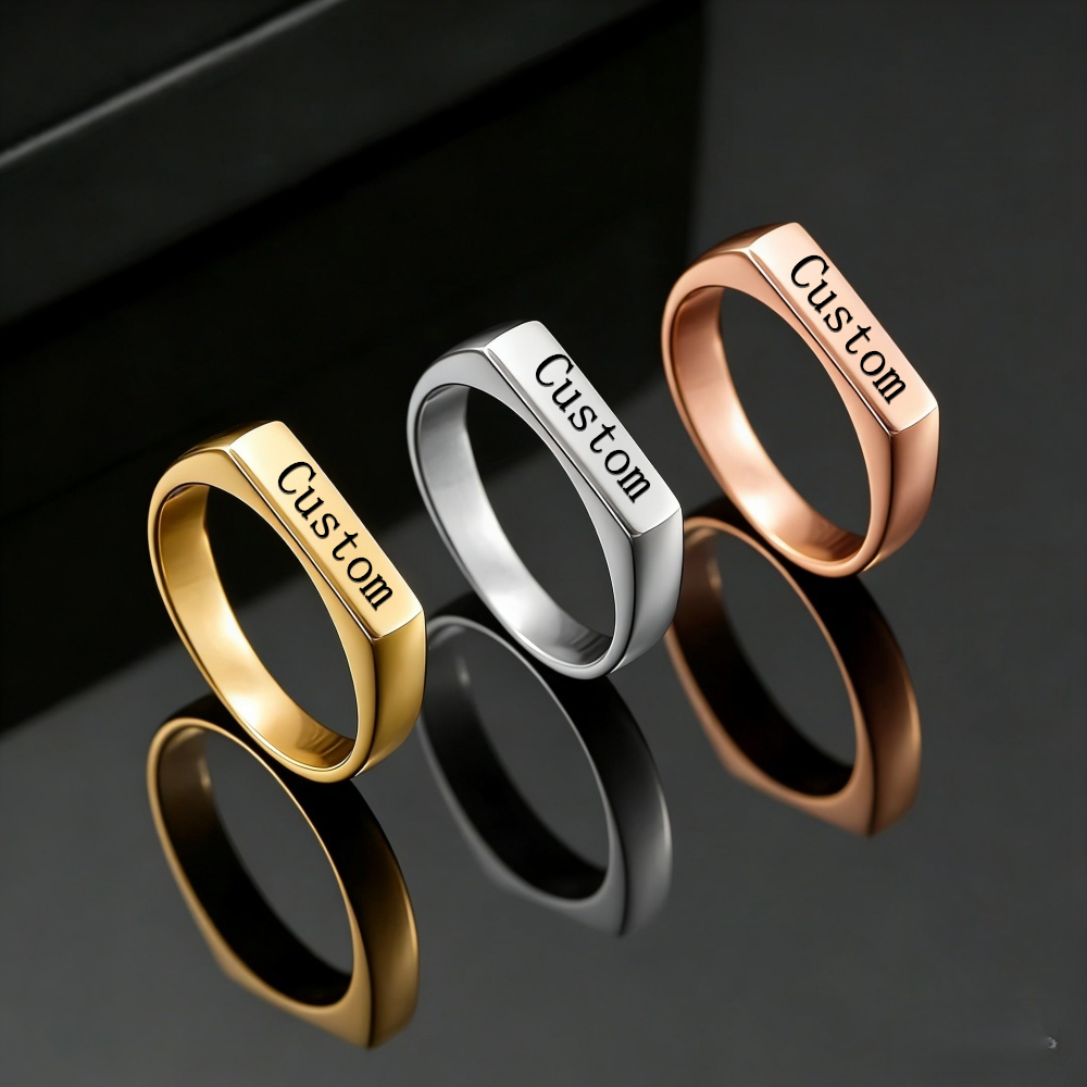 Customized Engrave Name Photo  - огляд і ціна Statement Cocktail Ring