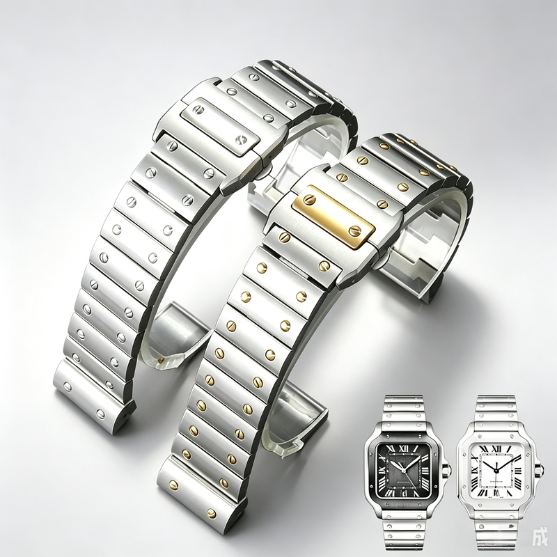Stainless Steel Watch Strap Me - огляд і ціна Cartier Watch Santos