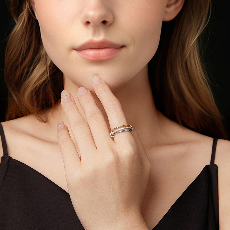 Bamoer U Biclor Moissanite Rin - огляд і ціна Statement Cocktail Ring