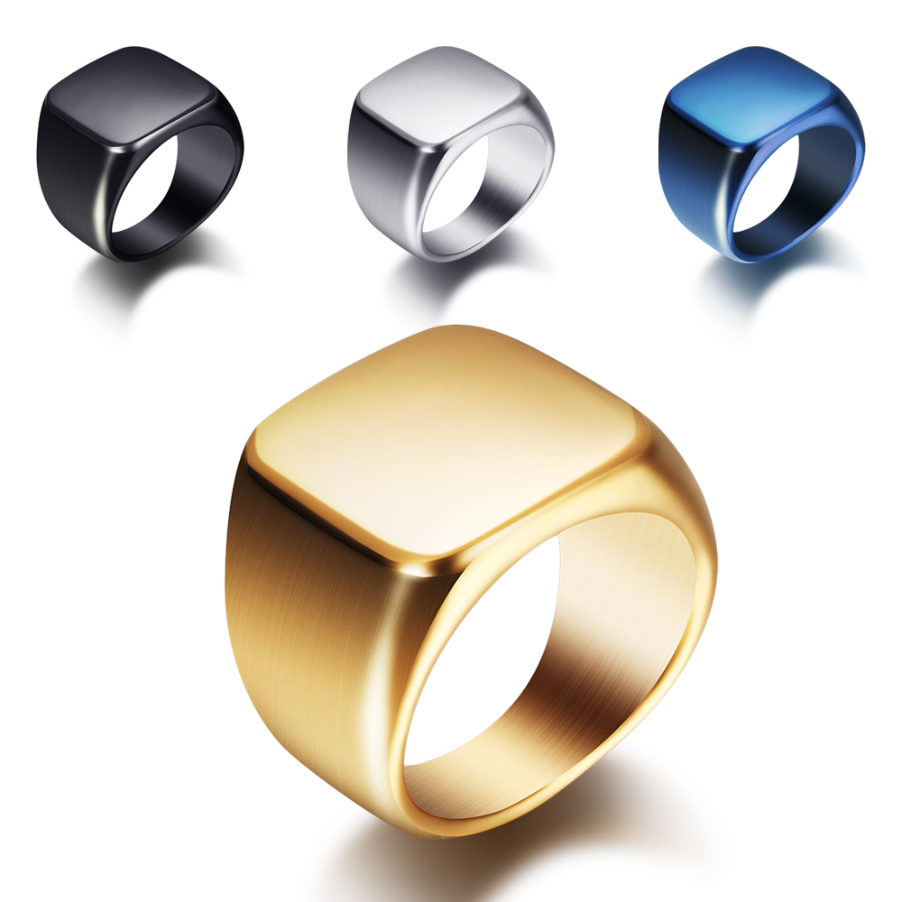 Free Engrave New Silver/Gold/B - огляд і ціна Titanium Steel Ring