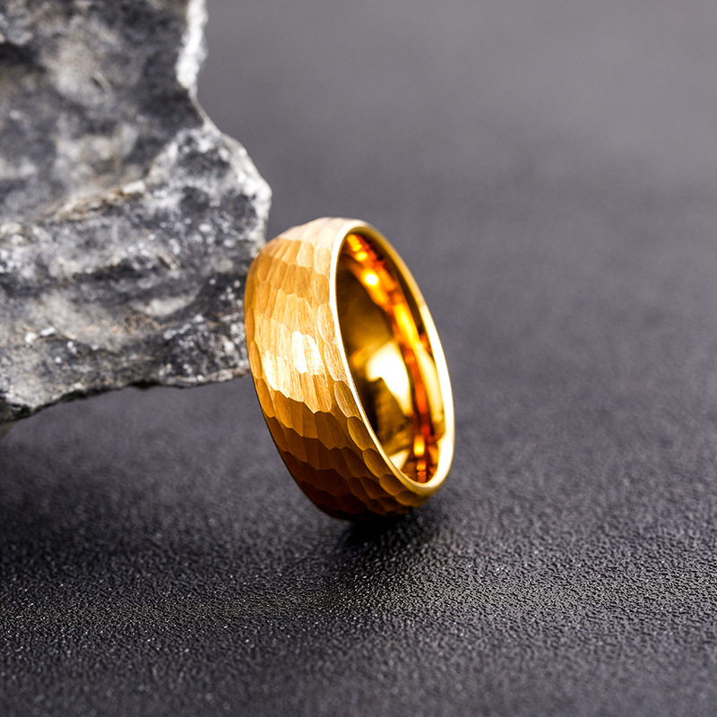 Hammered Multi-faceted Titaniu - огляд і ціна Titanium Steel Ring