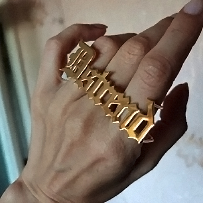 Custom Name Ring for Men Women - огляд і ціна Statement Cocktail Ring