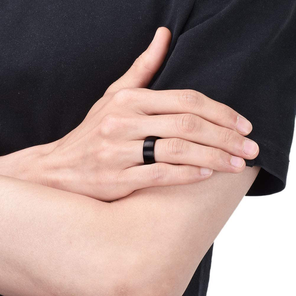 Classic 8mm Black Matte Titani - огляд і ціна Titanium Steel Ring