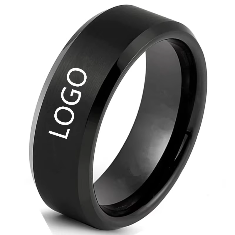 Custom Logo Pattern Mens Ring  - огляд і ціна Titanium Steel Ring