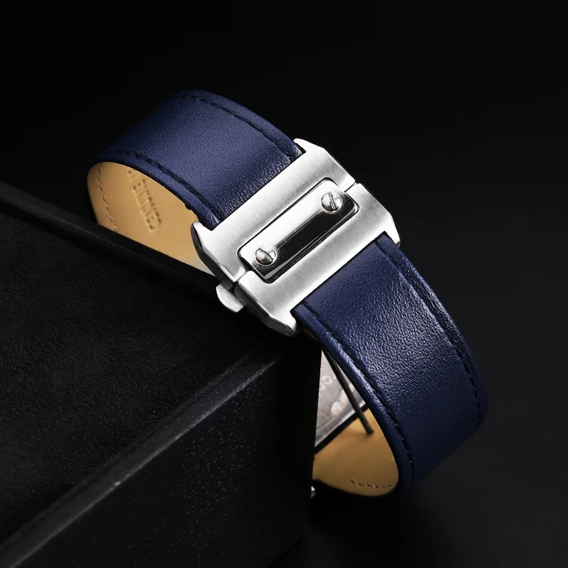 Genuine Lea/ther Watch Strap f - огляд і ціна Cartier Watch Santos