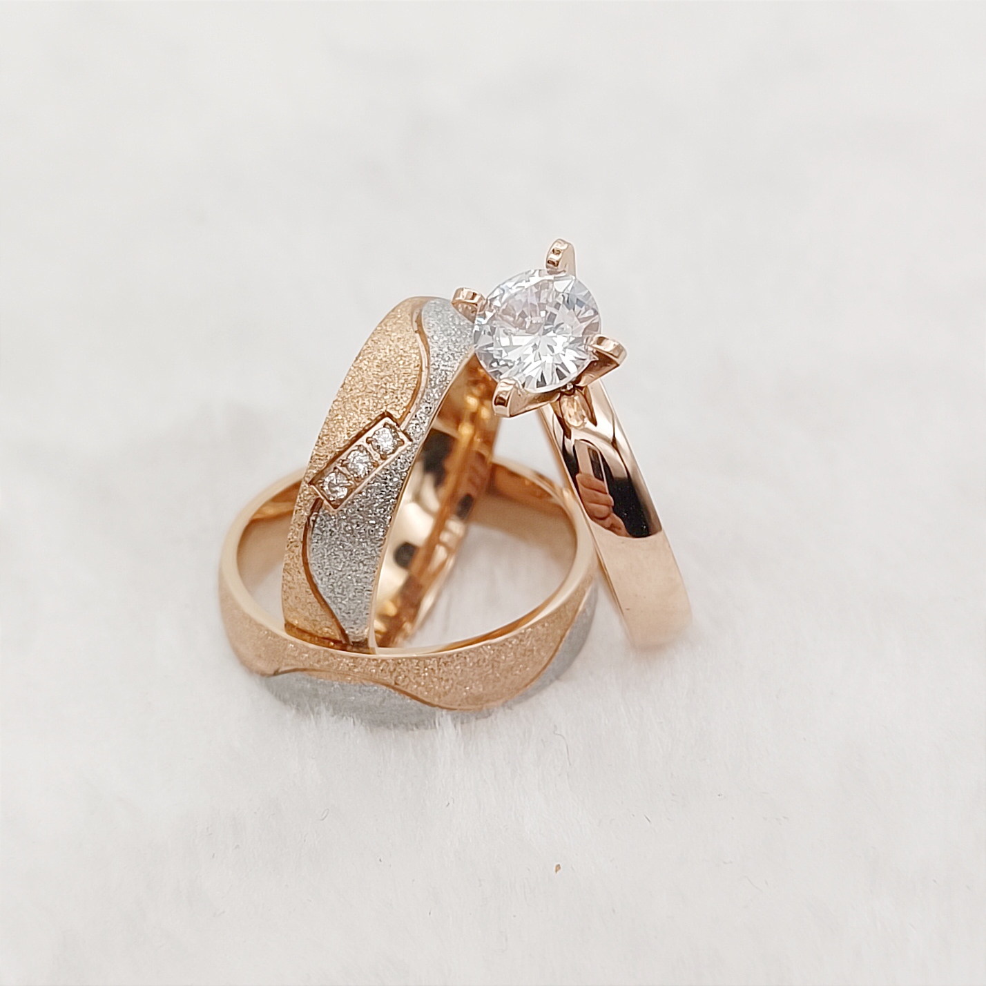 Proposal 3pcs Marriage Promise - огляд і ціна Titanium Steel Ring